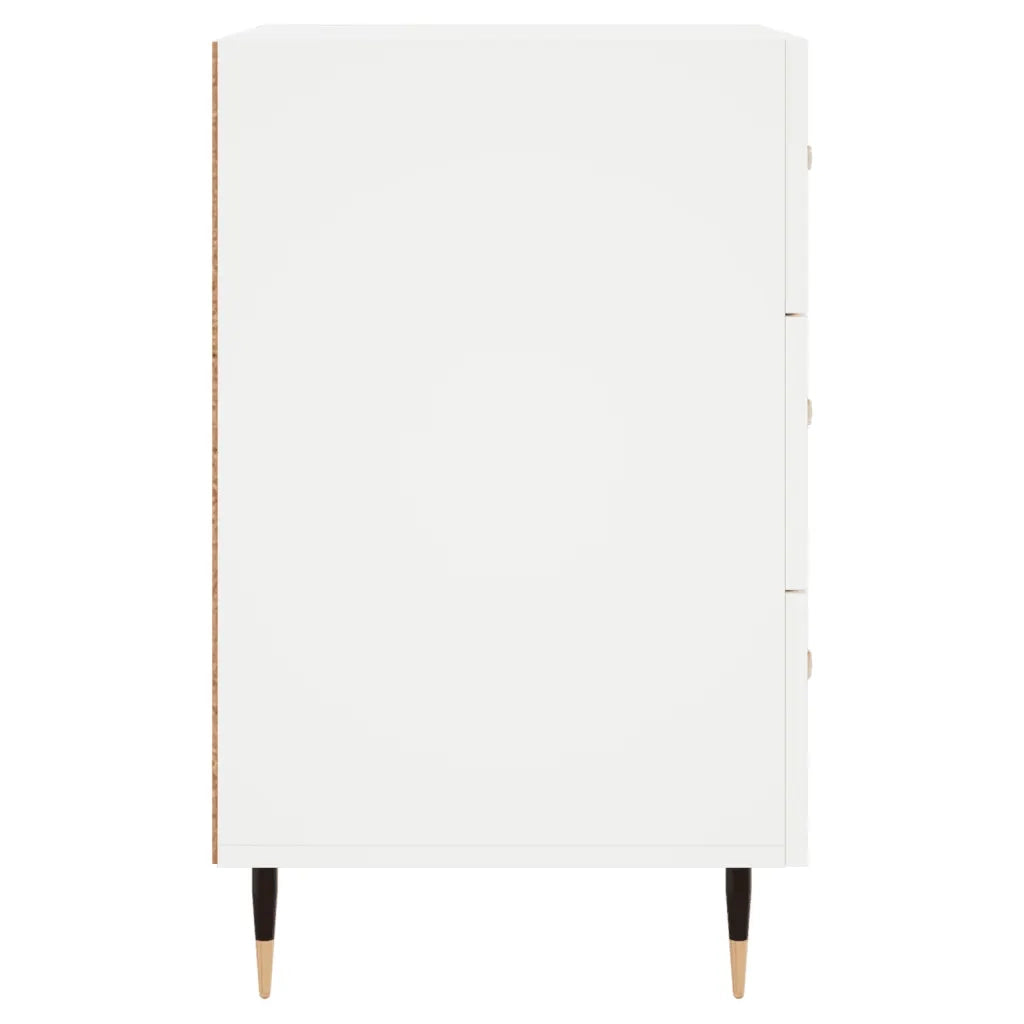 Comodino Bianco 40x40x66 cm in Legno Multistrato 827636