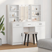 Set da tavolo da trucco con LED 3 pcs Bianco Legno multistrato 3334290
