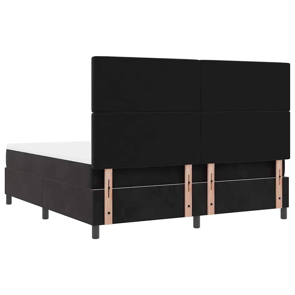 Letto a molle con materasso Nero 180 x 200 cm Velluto 3339784