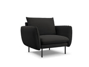 Cosmopolitan Design - Poltrona "Vienna" in bouclé nero 