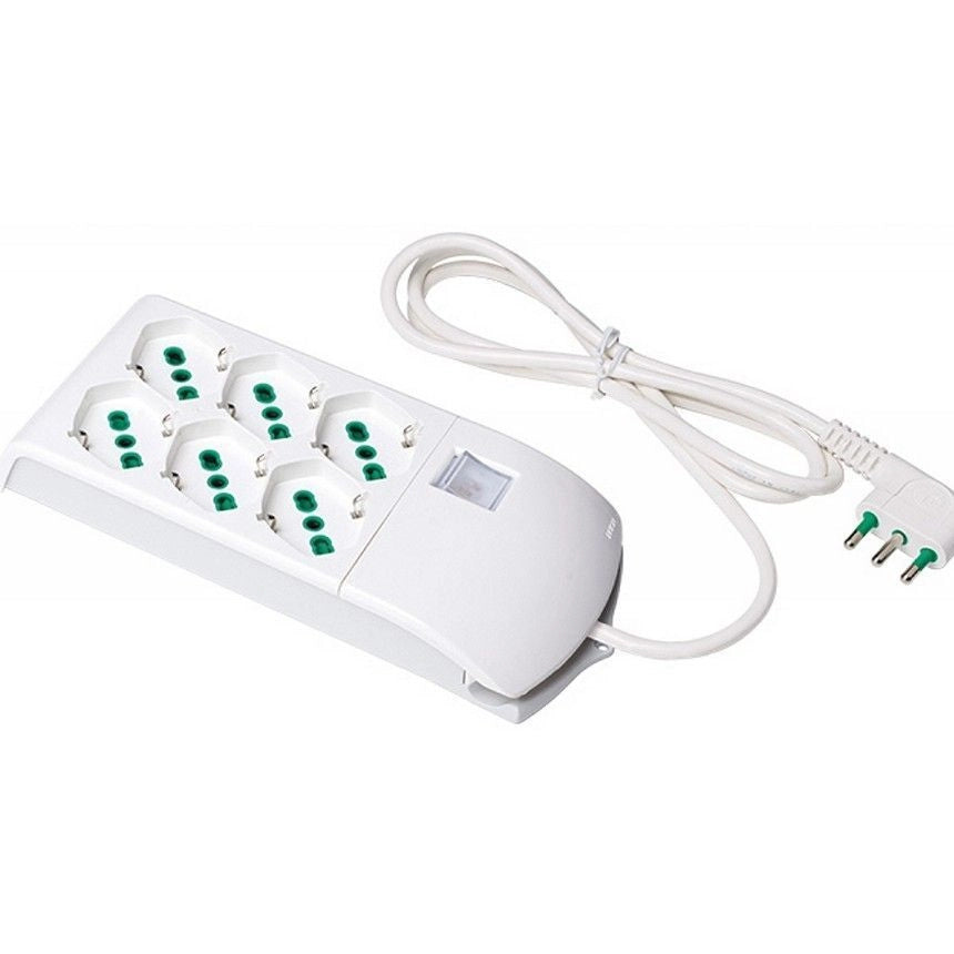 Presa Multipla 6P Bip Schuko + Interruttore