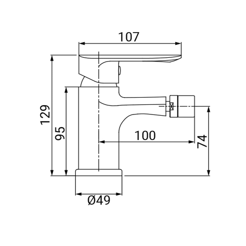 Miscelatore Bidet Serie Remi Cromato