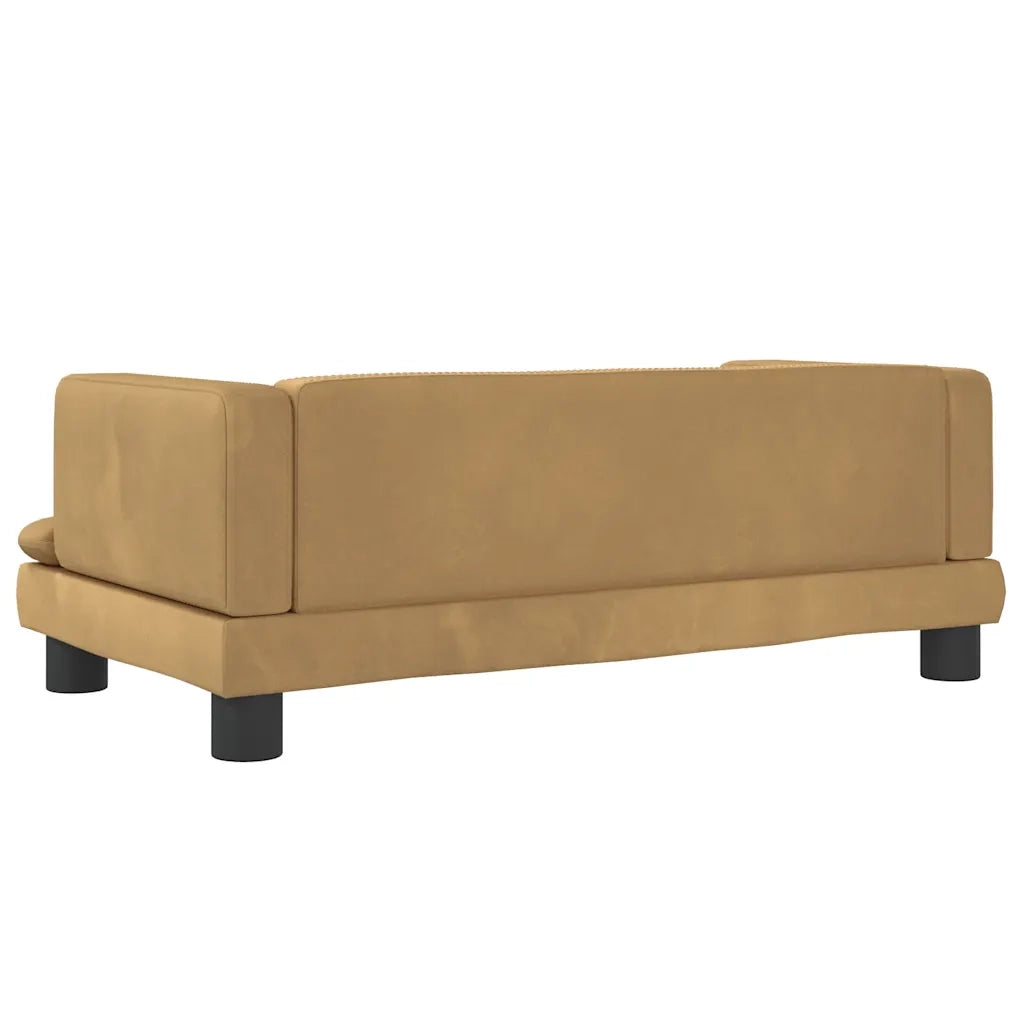 Divano per Bambini-Sofa-Divanetto Marrone 80x45x30 cm in Velluto