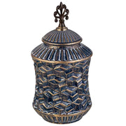 Vaso in ceramica blu, D17x34h cm
