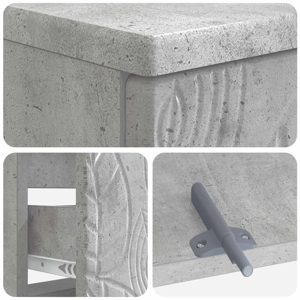 Armadio per Lavabo da Bagno DELFT Grigio Cemento 897018