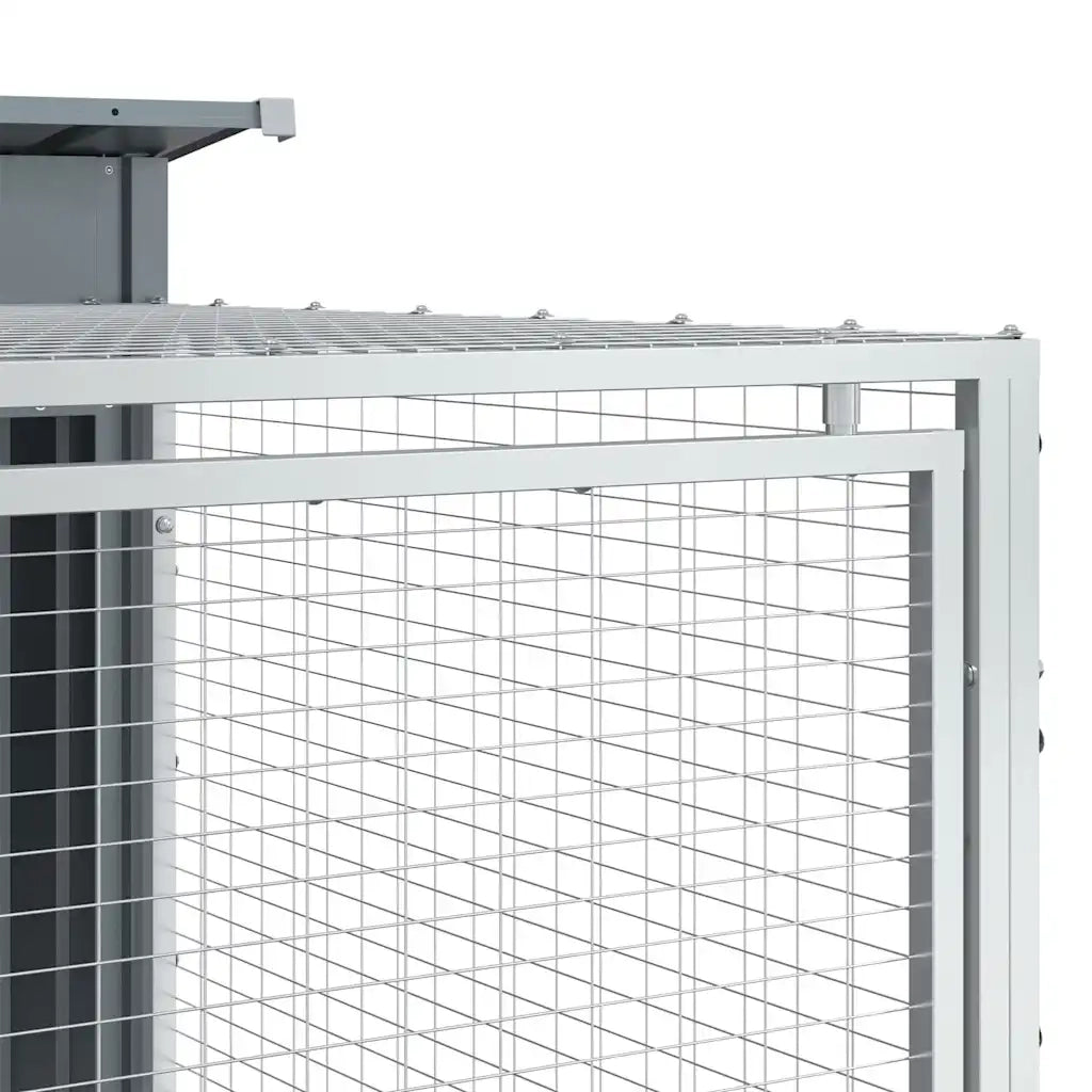 Cuccia per cani con recinto antracite 153x194x110 cm in acciaio zincato CFW2155596