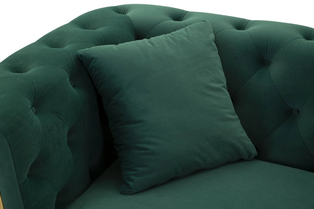 DIVANO EMY VERDE C/CUSCINI CM 162X83X76