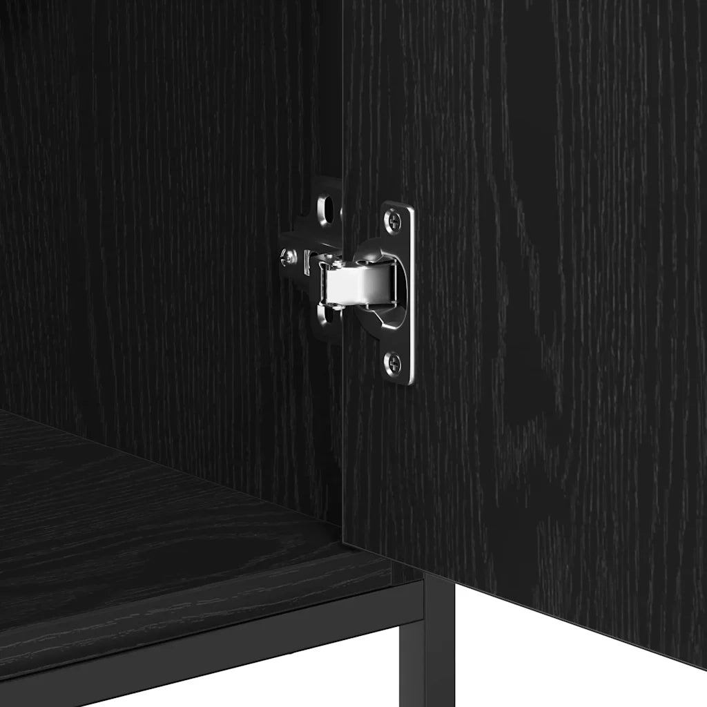 Credenza Rovere Nero 70 x 30 x 80 cm Legno multistrato 862975