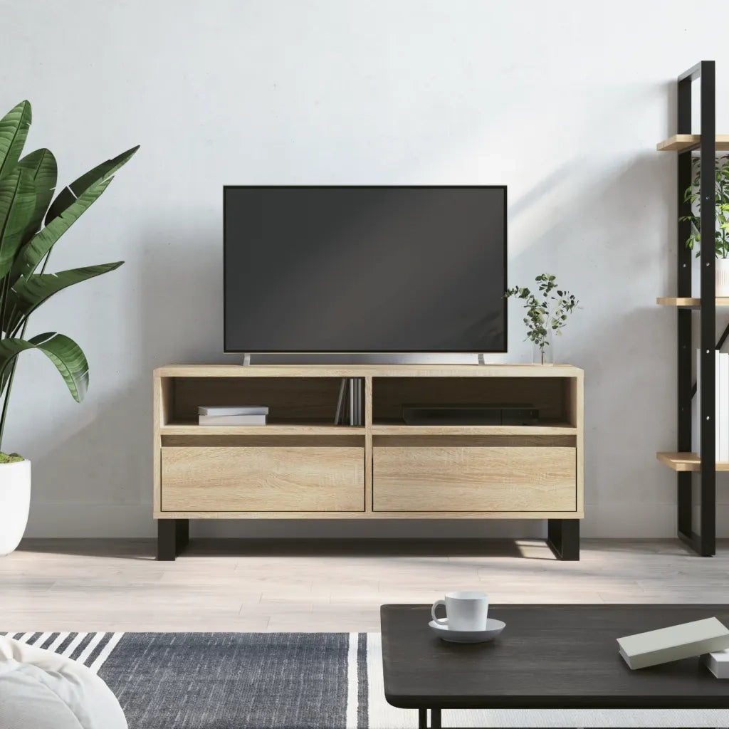 Mobile TV Rovere Sonoma 100x34,5x44,5 cm in Legno Multistrato 831247