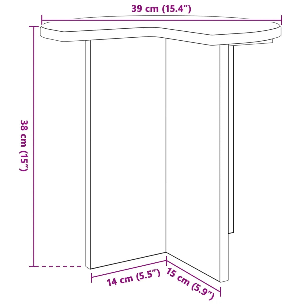Tavolo laterale | Tavolino Grigio Sonoma ? 39 x 38 cm Legno ingegnerizzato