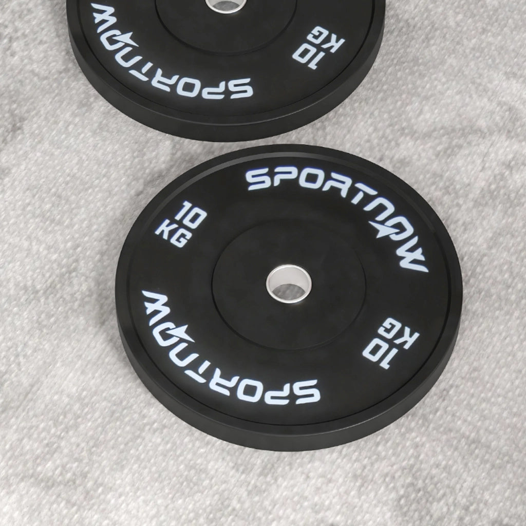 Dischi da 10kg per Bilanciere ¨C zephmum ¨C Set di 2, Nero, ?5cm