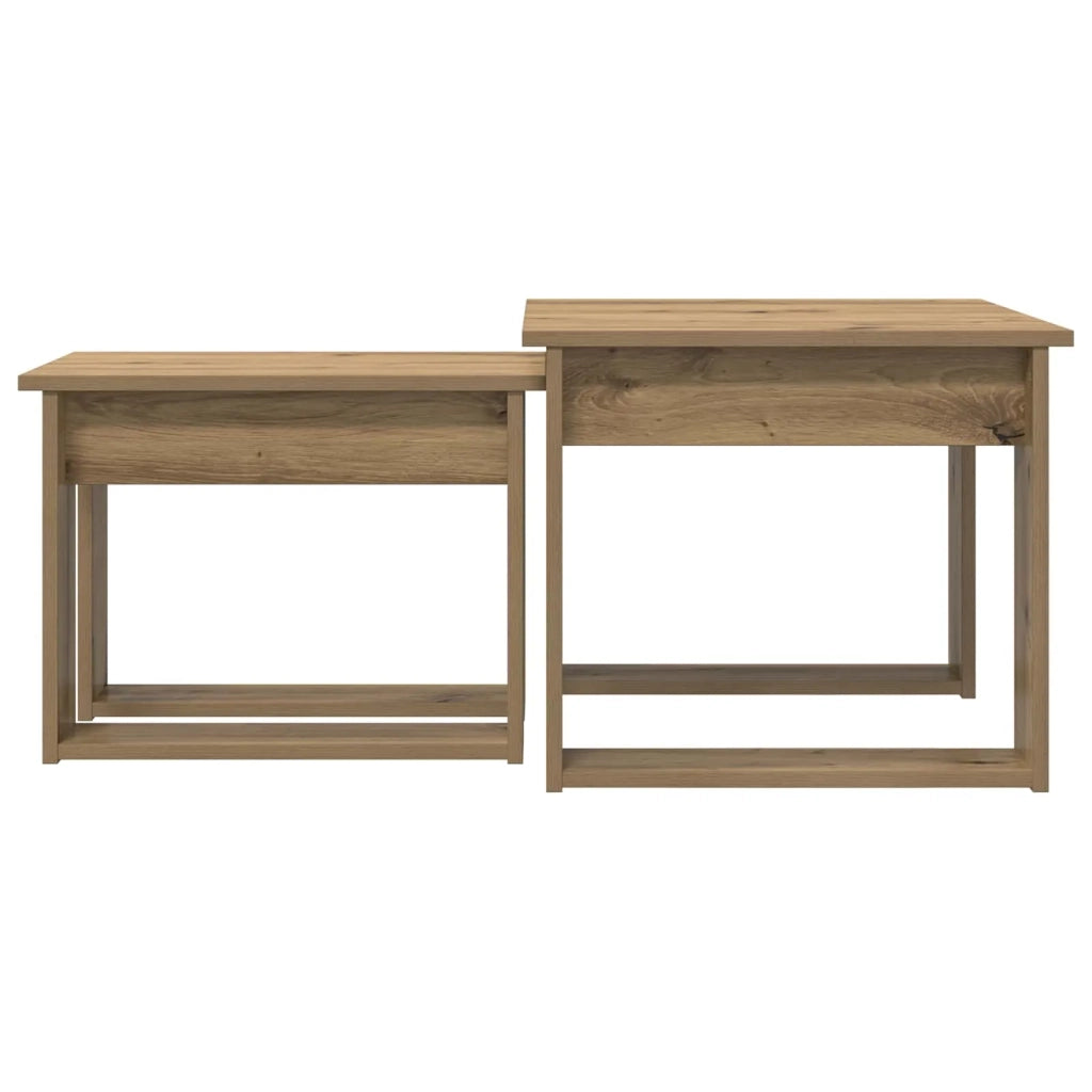 Set di Tavolini da Caffè 2 pcs Rovere artigianale 8000131