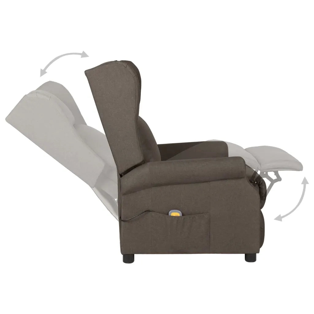 Poltrona Massaggiante Marrone in Tessuto 348520