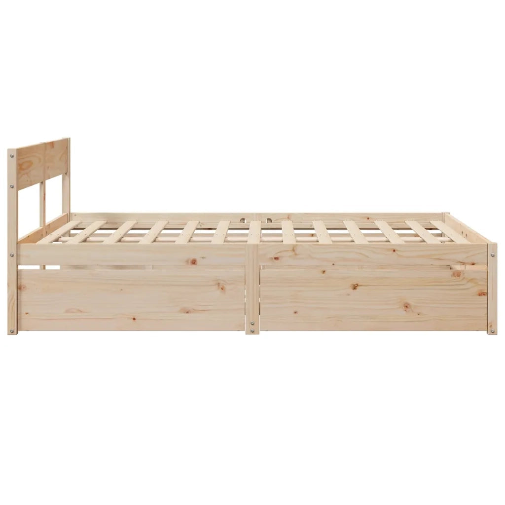 Letto senza Materasso 150x200 cm in Legno Massello di Pino