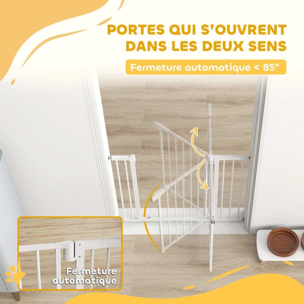 Barriera di sicurezza per bambini e cani ¨C zephmum ¨C 76-102 cm bianco