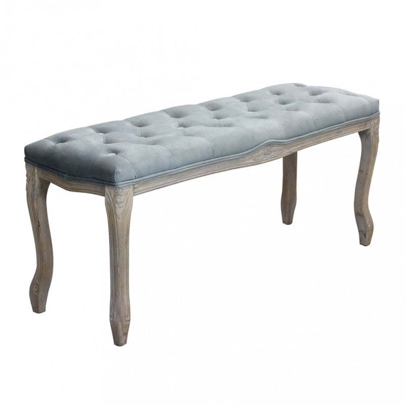 Set di 2 PANCA MISTY IN VELLUTO GRIGIO