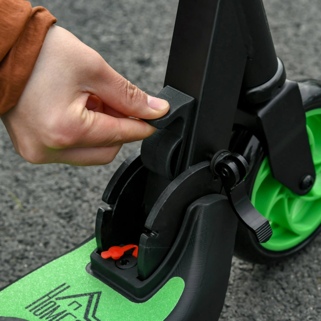 Monopattino Elettrico Pieghevole per Bambini Altezza Regolabile 75-80 cm Nero e Verde