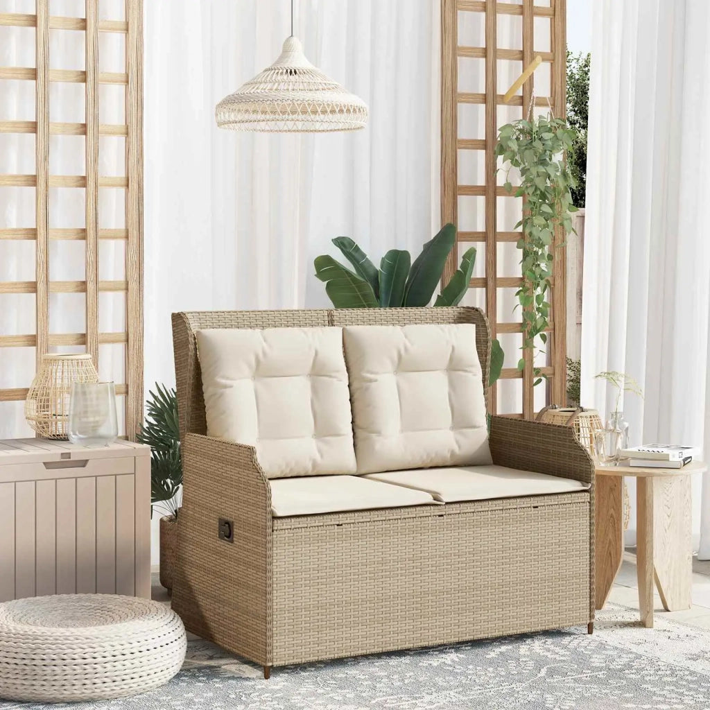 Panchina da giardino Beige polyrattan 3394462