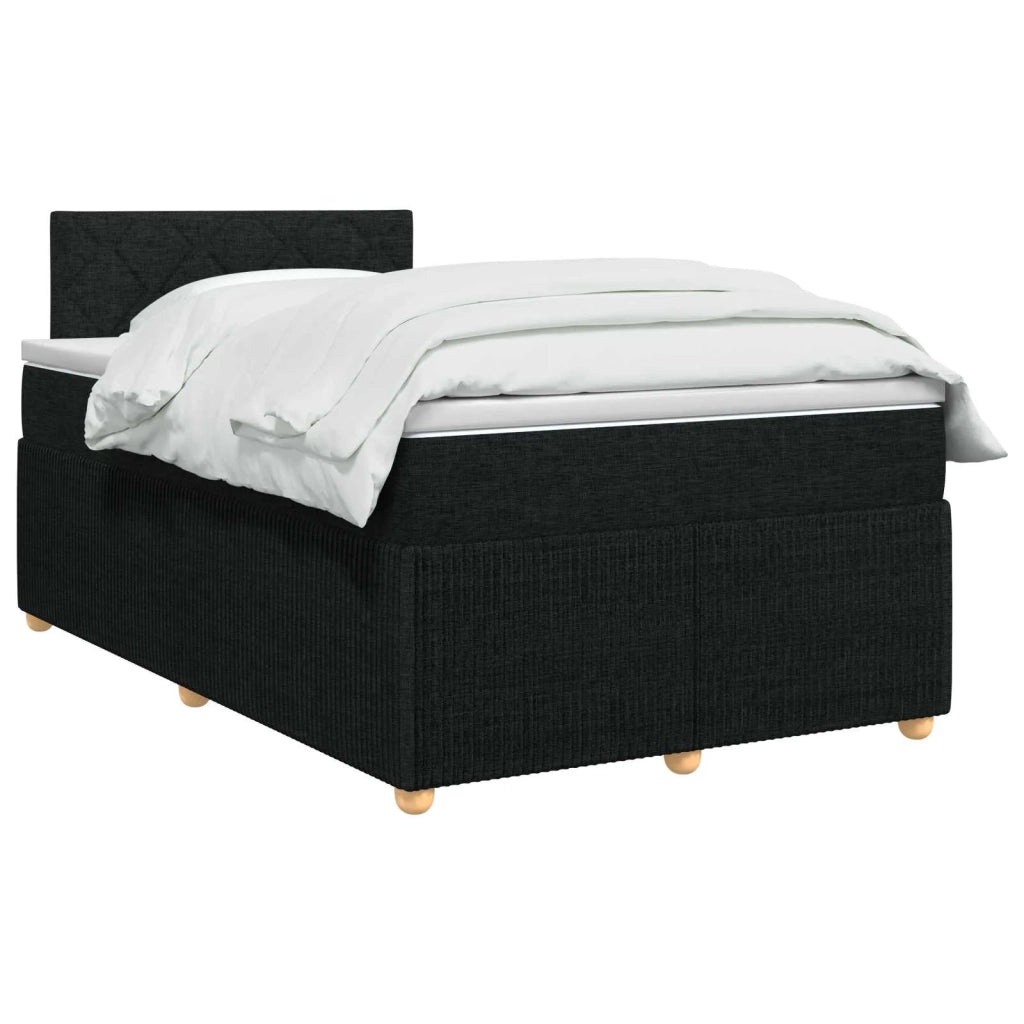 Letto box spring con materasso Nero 120 x 200 cm Tessuto 3452913