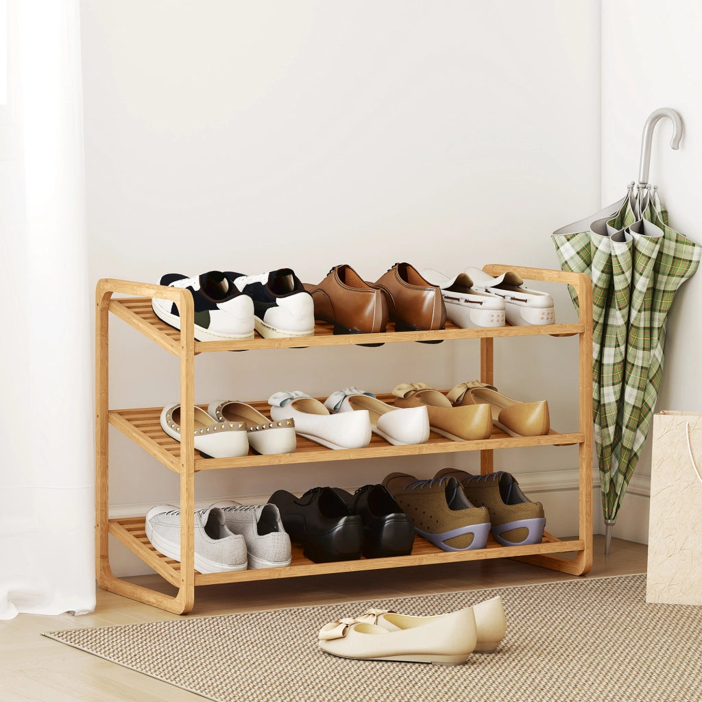 Scarpiera in Bamb¨´ 3 Livelli ¨C Minimal ¨C 76x33x50,8 cm