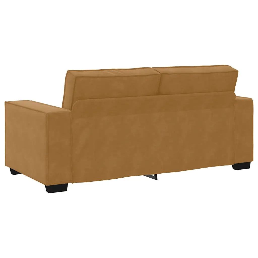 Divano a 2 Posti-Sofa 2 Posti Marrone 140 cm in Velluto 618774