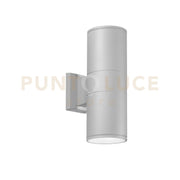 APPLIQUE BIEMISSIONE JUMP SILVER 2 LUCI ATTACCO E27 IP44 10,5X17X30CM