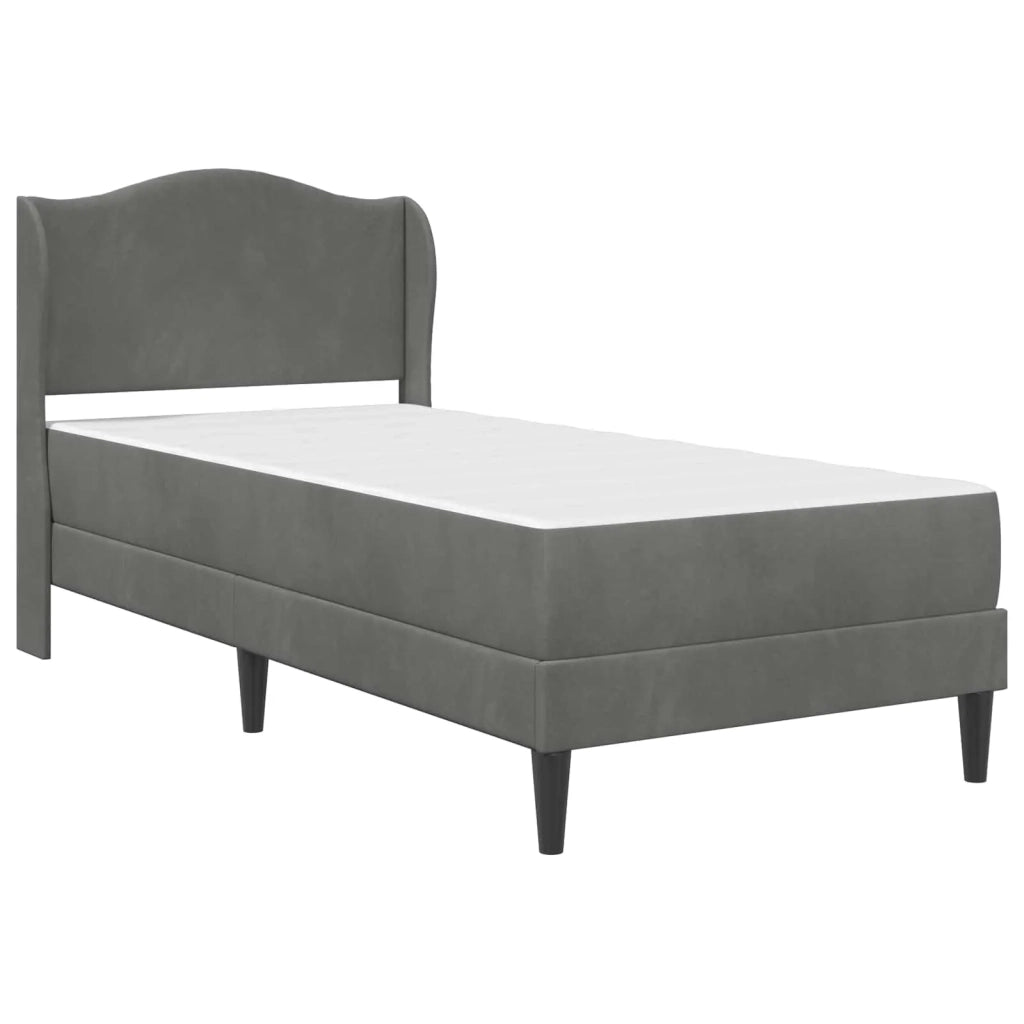 Struttura del letto Grigio Scuro 90 x 190 cm Velluto 3415367