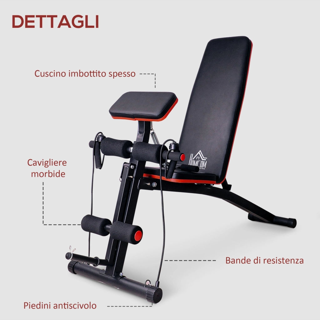 Panca Palestra Pieghevole ¨C Minimal ¨C Rosso