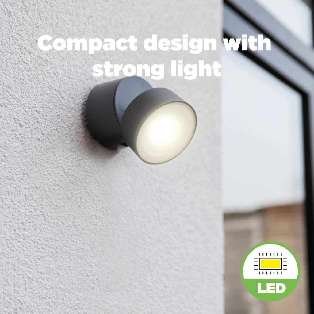 Applique esterna TRUMPET Lutec LED 8W antracite IP54
