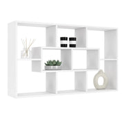 IDMarket - Estantería mural COLETTE con 8 compartimentos blancos