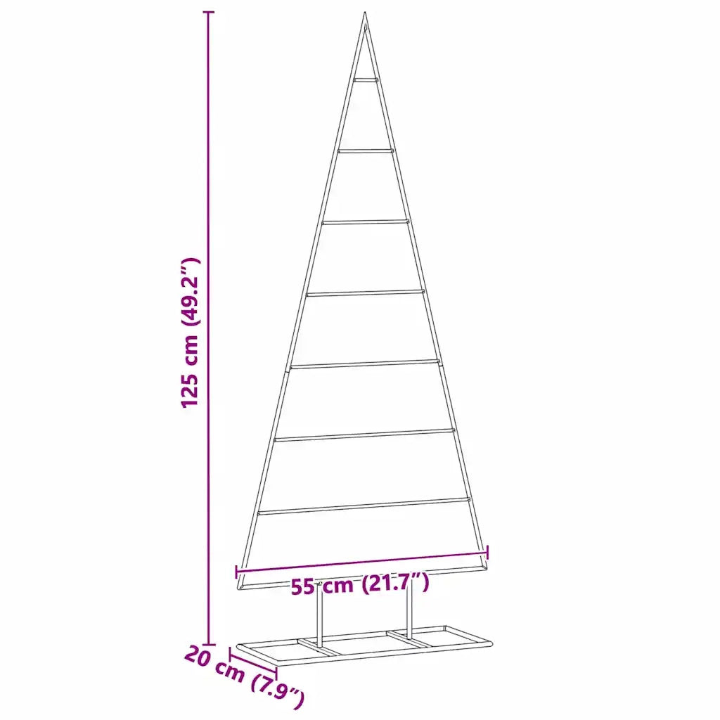 Albero di Natale in metallo con supporto Oro 125 cm 42019165