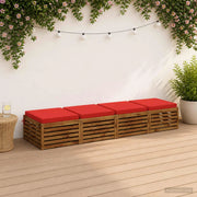 Cuscini per Sedia in 4 Pezzi SOEST 4 pz 100% Poliestere Rosso 944926