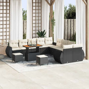 Set Divano da Giardino 13 pcs Nero polyrattan 3361935