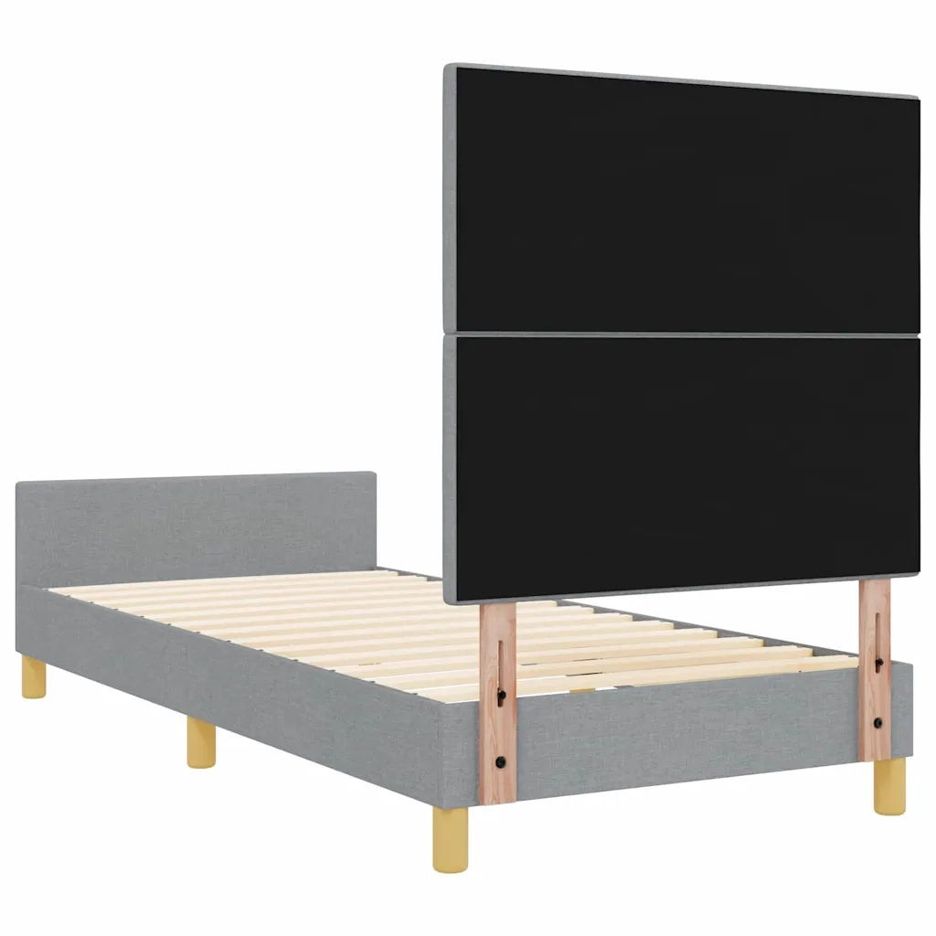 Struttura del letto-Giroletto Grigio chiaro 90 x 200 cm Tessuto 492772