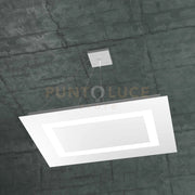 CARPET SOSPENSIONE RETTANGOLARE GRANDE 4 LUCI BIANCO 1137-SRG-BI