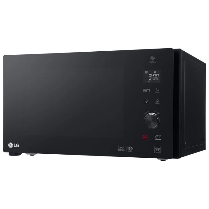 LG MH7265DPS Neochef Forno a Microonde con Grill Tecnologia Smart Inverter Capacita' 32 Litri Potenza 1350 W Funzione Crisp Programmi Automatici Display LED Nero
