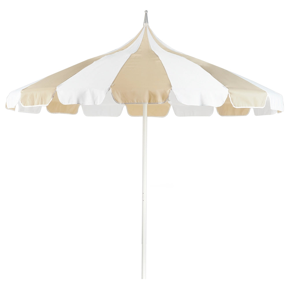 Ombrellone da giardino in tessuto poliestere blu con palo in alluminio beige e bianco ⌀ 245 cm Elegante e moderno