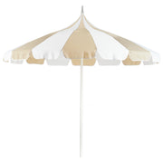 Ombrellone da giardino in tessuto poliestere blu con palo in alluminio beige e bianco ⌀ 245 cm Elegante e moderno