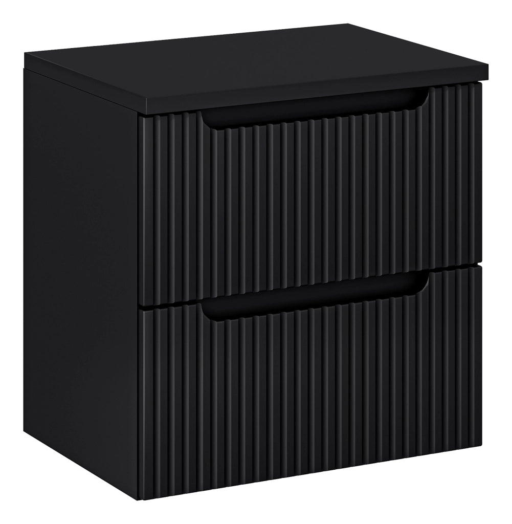 Set mobili bagno 60 cm con piano Nova Black 60 cm