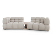 Cosmopolitan Design - Divano modulare "Sky" 2 posti in velluto beige chiaro 