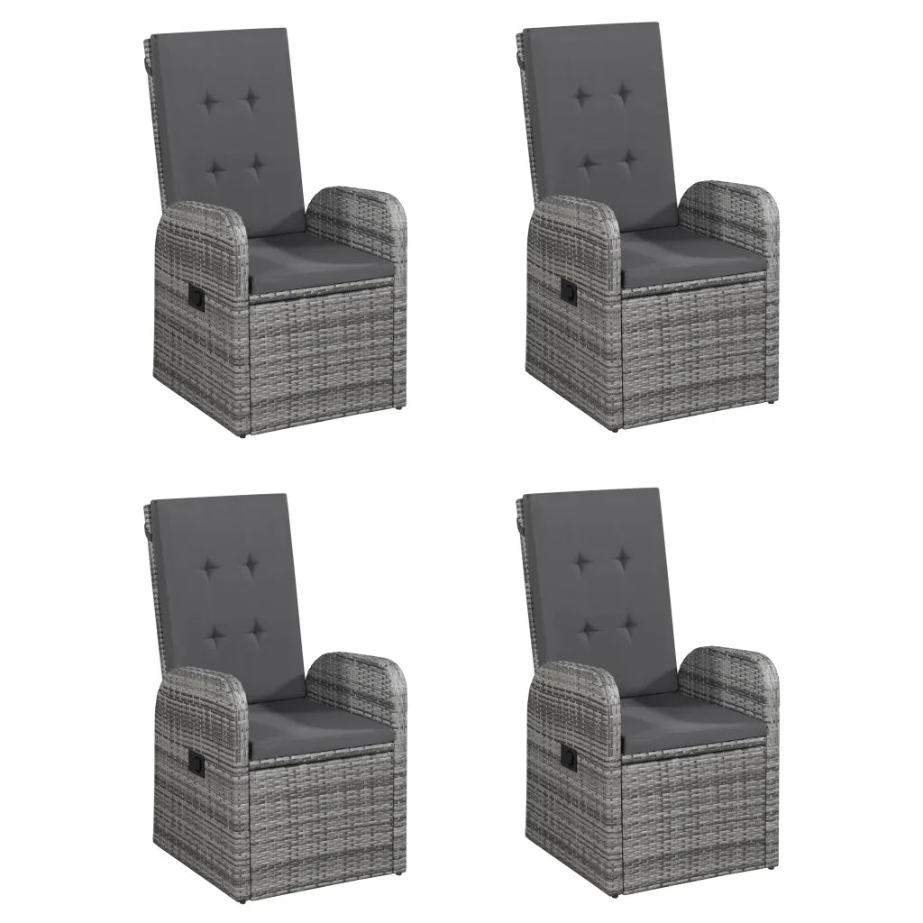 Set Mobili da Pranzo per Giardino 5 pz Grigio 3068765