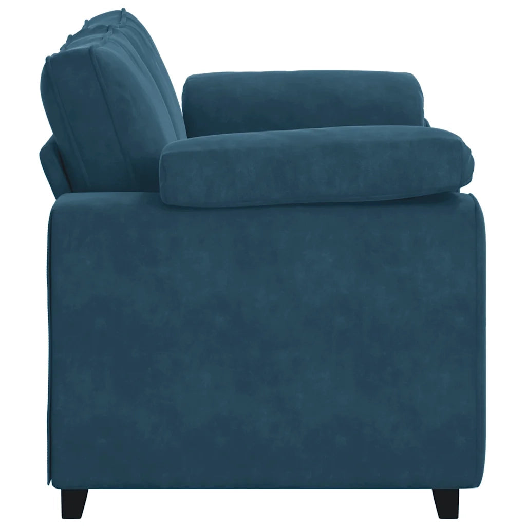 Divano Divanetto Blu 160x77x82 cm in Velluto 4105266