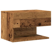 Comodino | Armadio da Notte | Mobiletto da notte da Parete Legno Antico