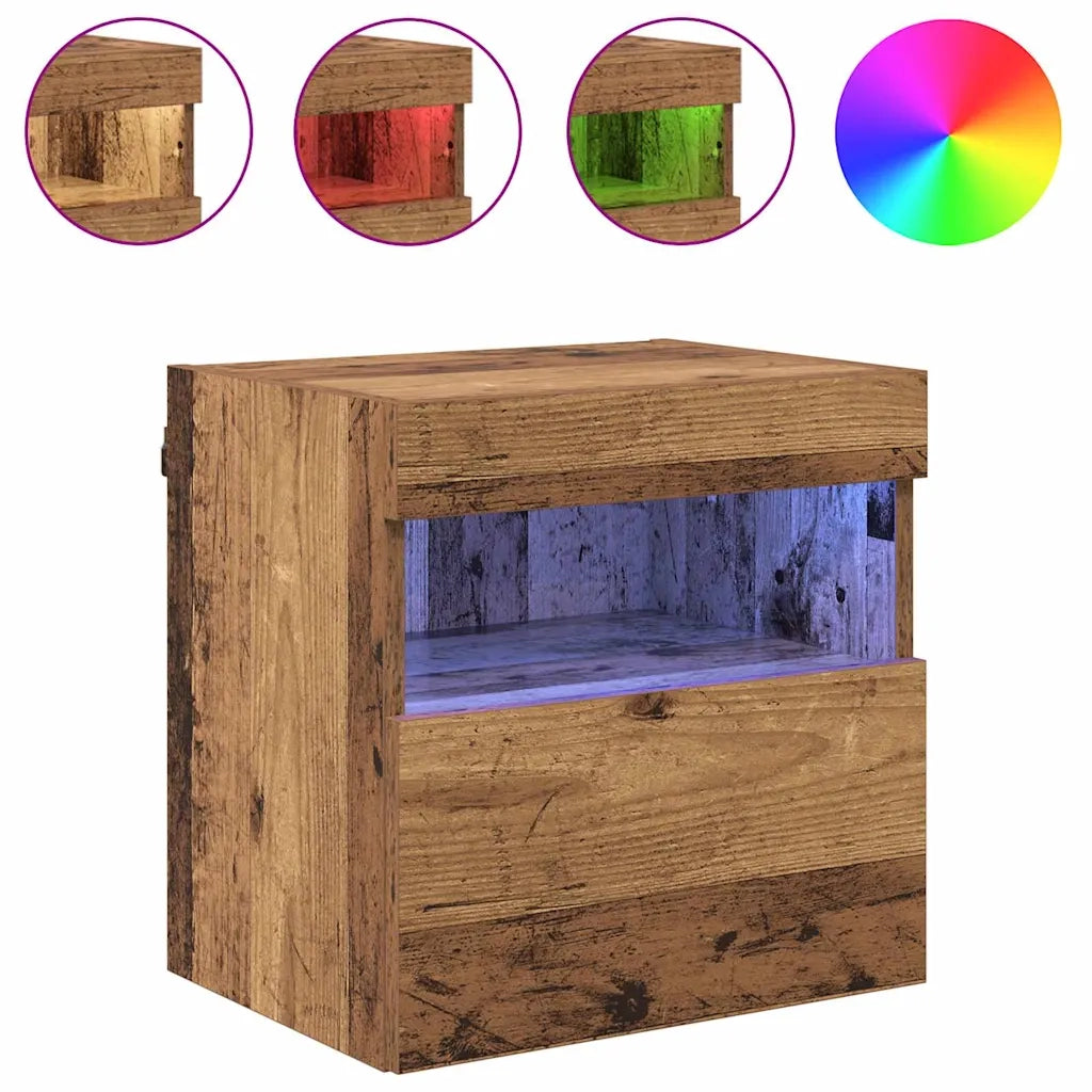 Mobiletti TV da Parete 2 pcs Legno vecchio 40 x 30 x 40 cm 882972