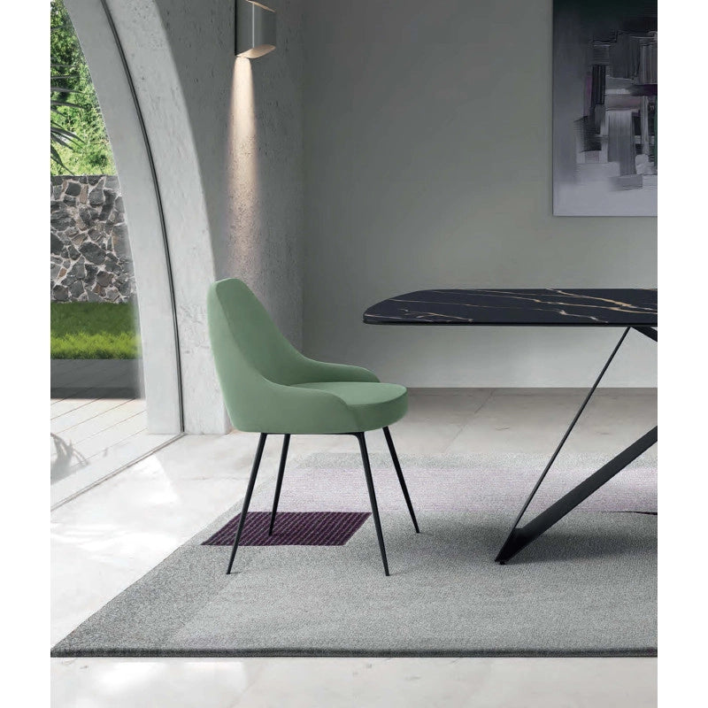 Sedia in microfibra Nandy 48.5cm X 49.5cm H 80cm Stones
