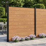 Set di Recinzione 175 x 186 cm WPC e Alluminio Marrone 42039058