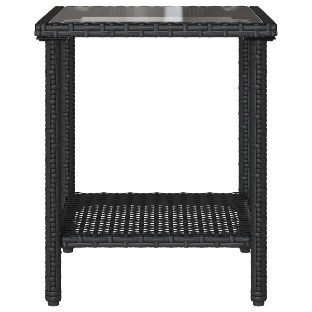 Divano da giardino 2 pcs Nero e Turchese Poly Rattan 4103880
