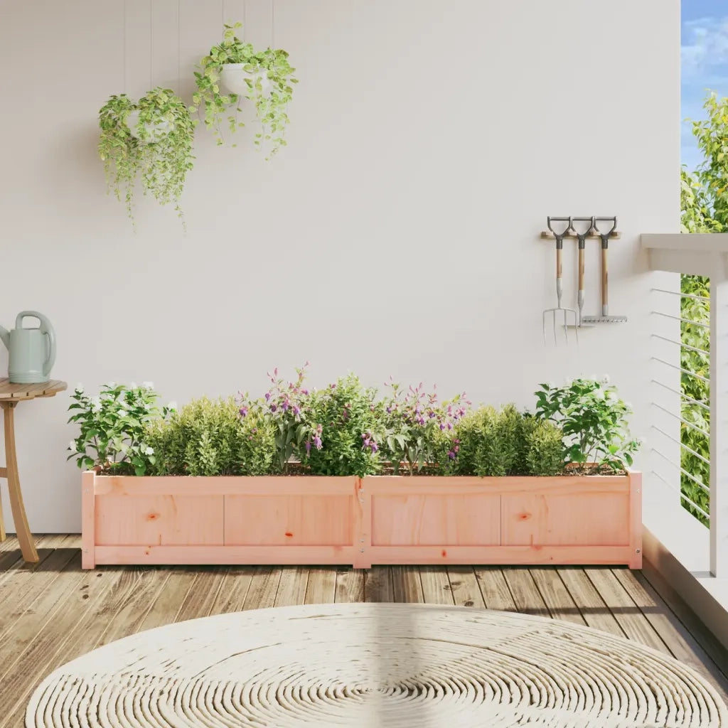 Fioriera | Cassetta per fiori | Vaso da Giardino 180x31x31 cm in Legno Massello di Douglas