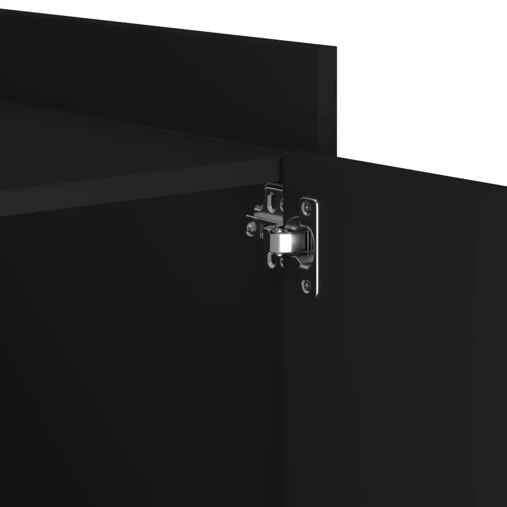 Comodino Nero 45x50x50 cm in Legno Multistrato 848298