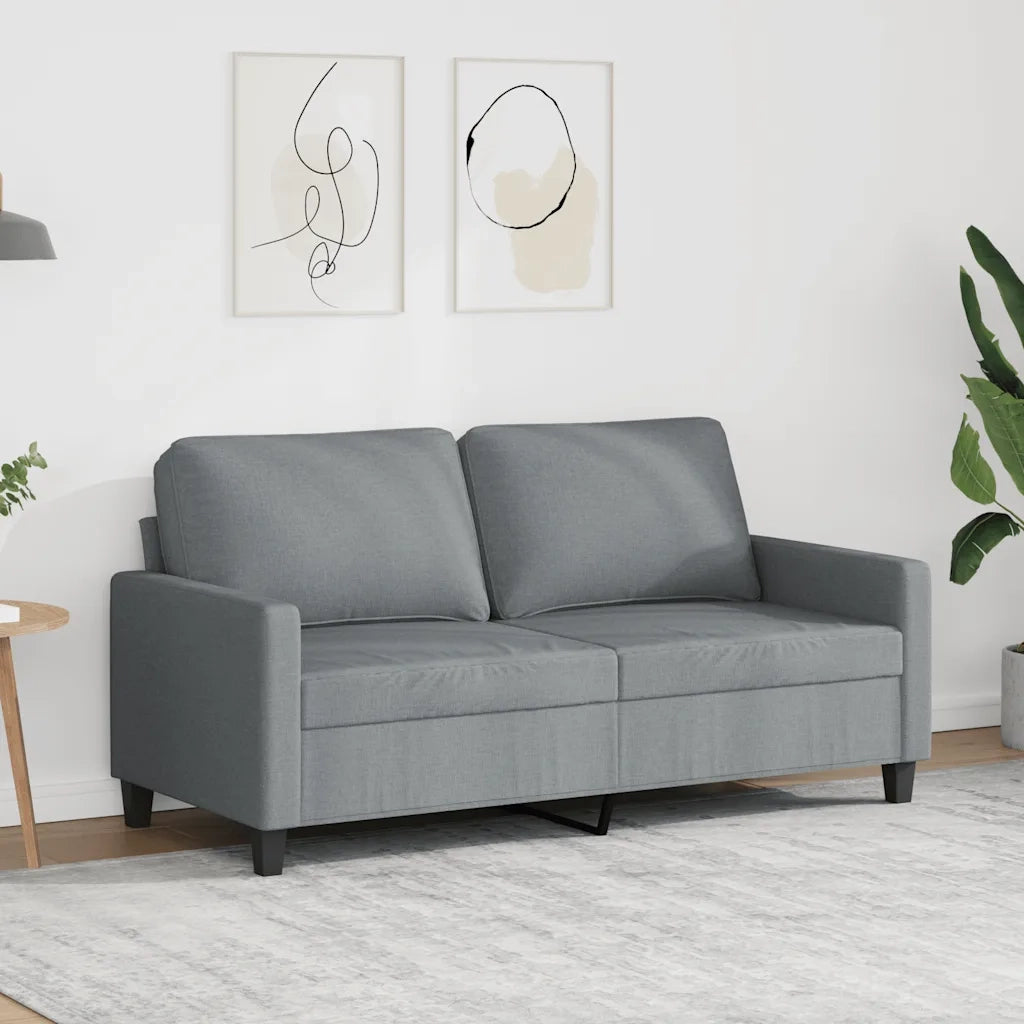 Divano a 2 Posti-Sofa 2 Posti Grigio Chiaro 140 cm in Tessuto 929860